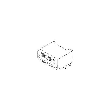 Molex Ffc/Fpc Connector, 14 Contact(S), 1 Row(S), Female, Right Angle, 0.049 Inch Pitch, Solder Terminal,  520441445